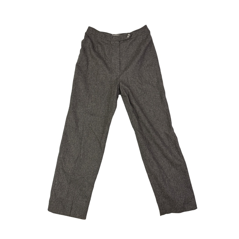 Evan Picone Vintage Womens Grey Wool High Rise Straight Leg Pants Size 30x30